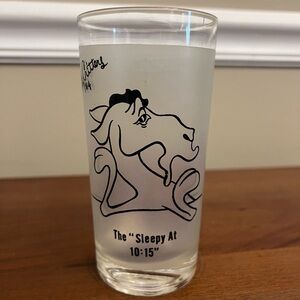 Vintage “Party Critters” Frosted Glass by Federal Glass